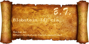 Blobstein Tácia névjegykártya